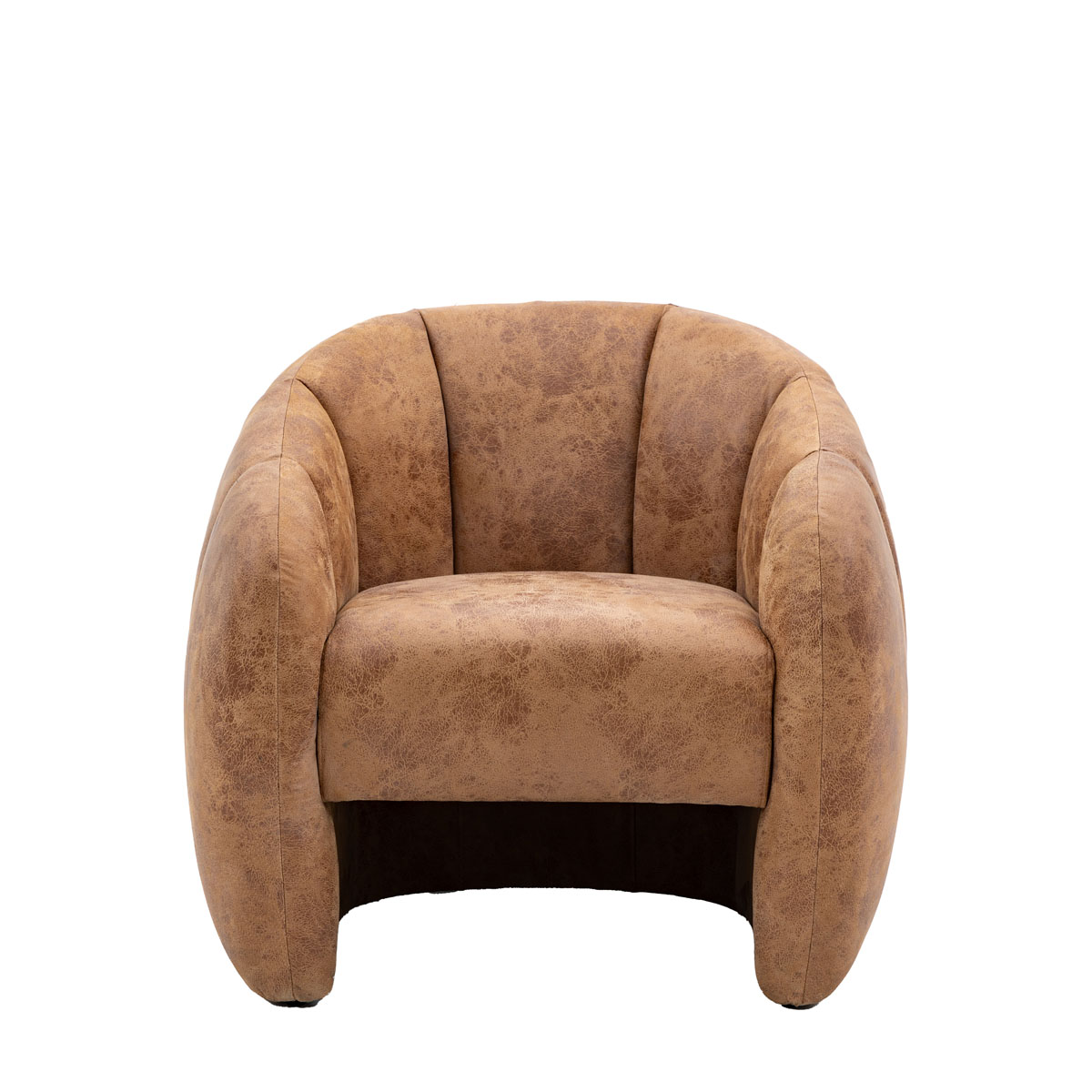 Atella Tub Chair Antique Tan Leather 780x810x740mm