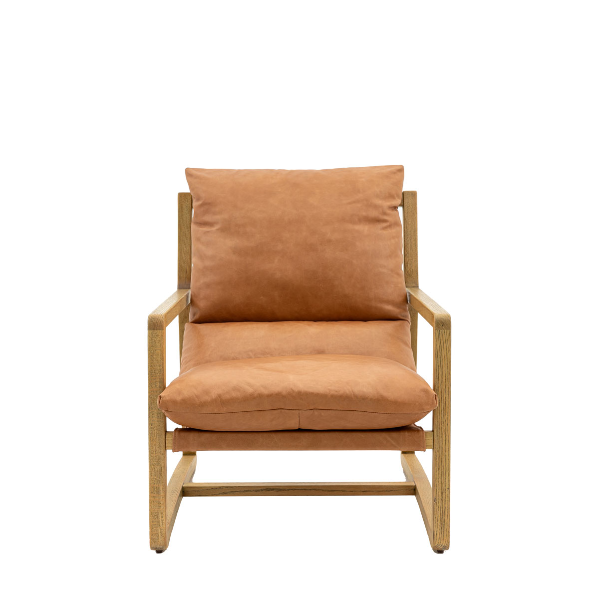 Burela Lounge Chair Vint Brn Leather 685x930x880mm