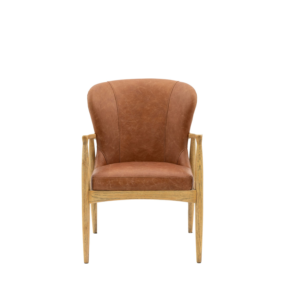 Tariva Armchair Ant Brown Leather 670x640x900mm