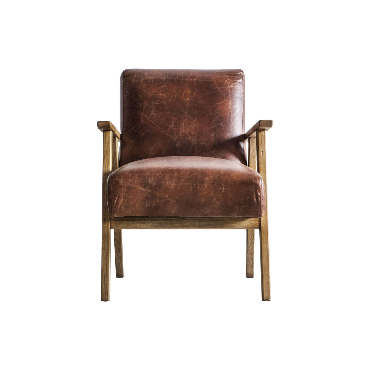 Neyland Armchair Vintage Brown Leather