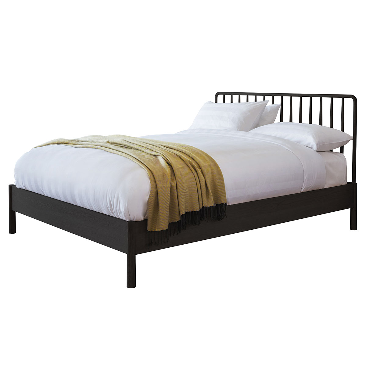 Wycombe 4'6" Spindle Bed Black