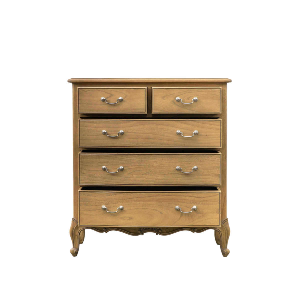 Chic 5 Drawer Chest Weathered 900x500x980mm