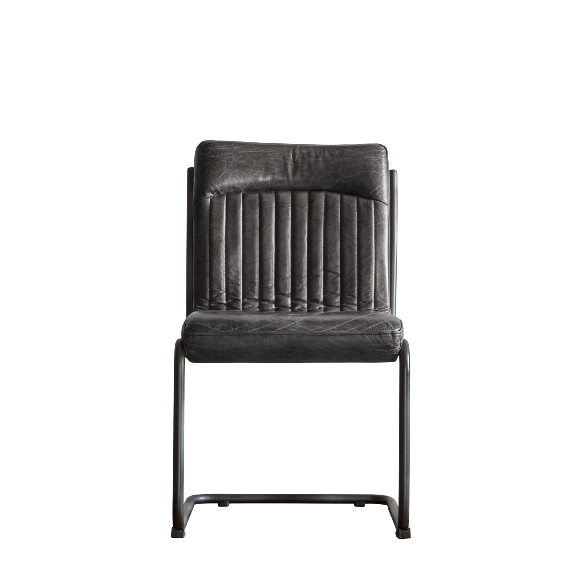Capri Leather Chair Antique Ebony 520x660x880mm
