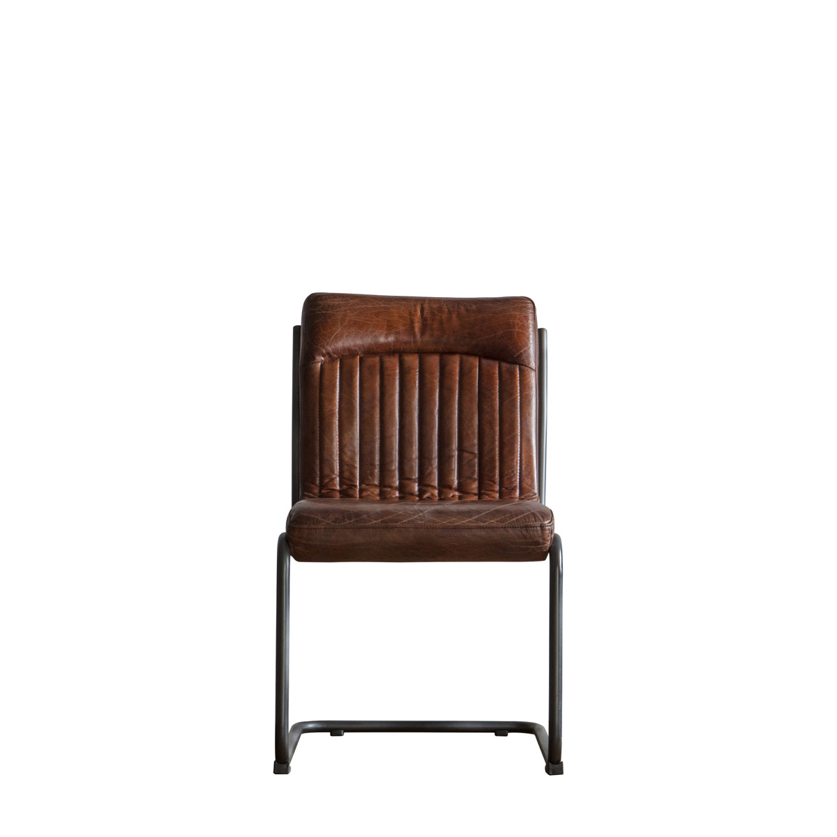 Capri Leather Chair Brown 520x660x880mm