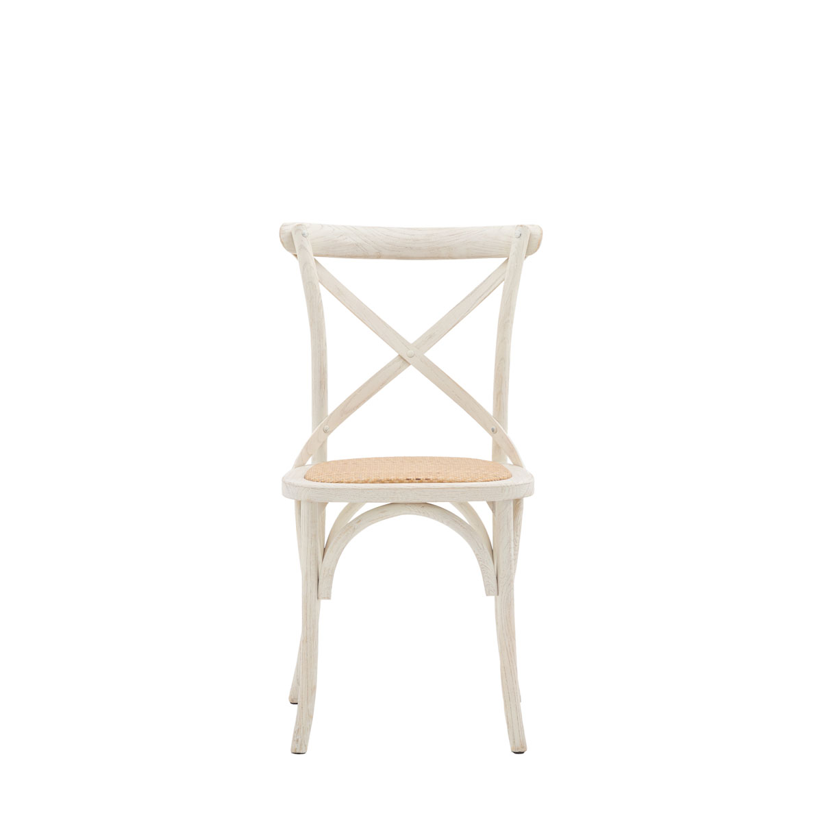 Cafe Chair White/Rattan (2pk)