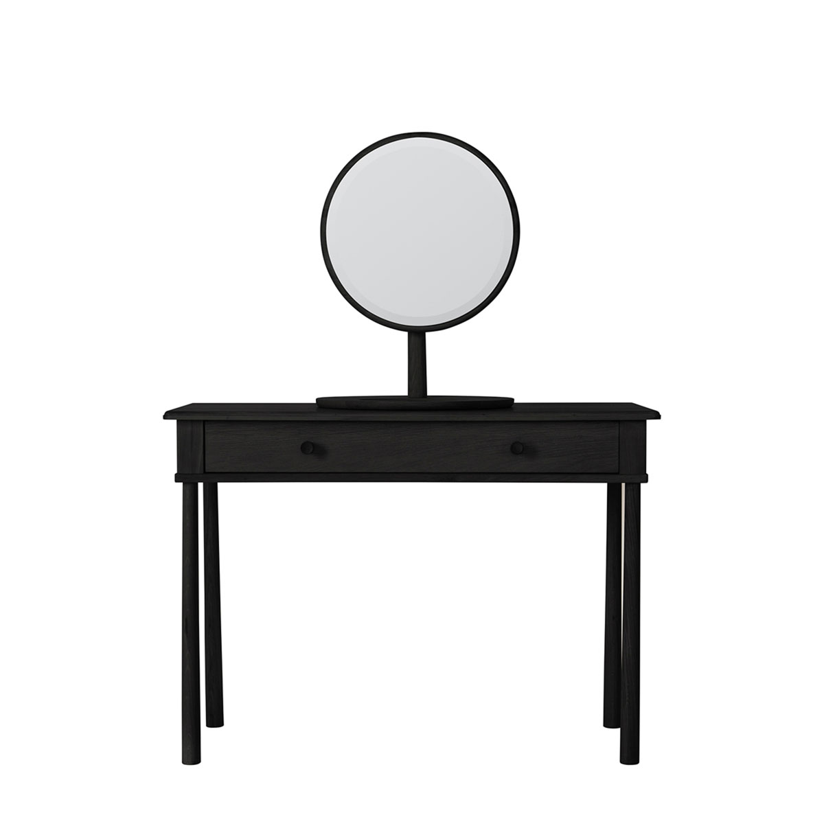 Wycombe Dressing Table w Drwr Black 1100x400x800mm