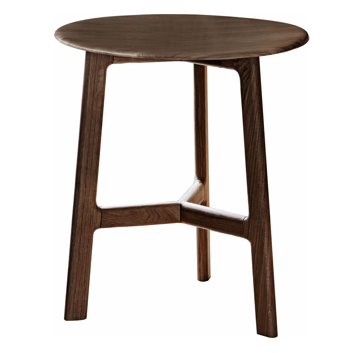 Madrid Round Side Table Walnut 500x500x575mm