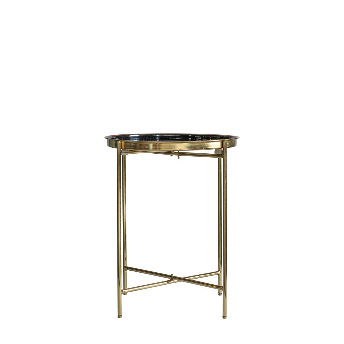 Valetta Side Table Gold/Black 430x430x530mm