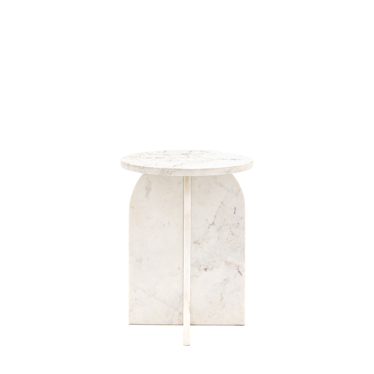 Amalfi Side Table White 400x400x500mm