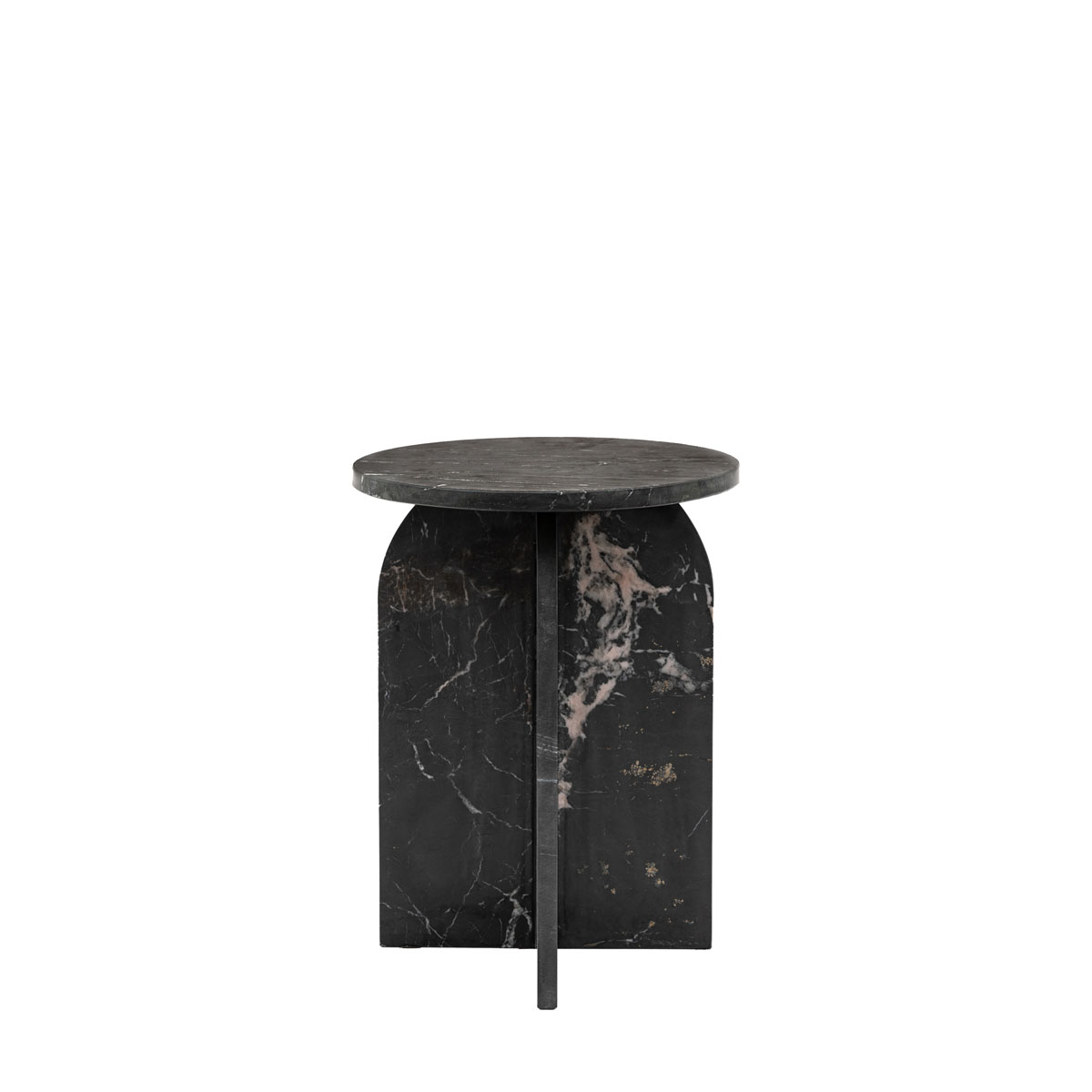 Amalfi Side Table Black 400x400x500mm