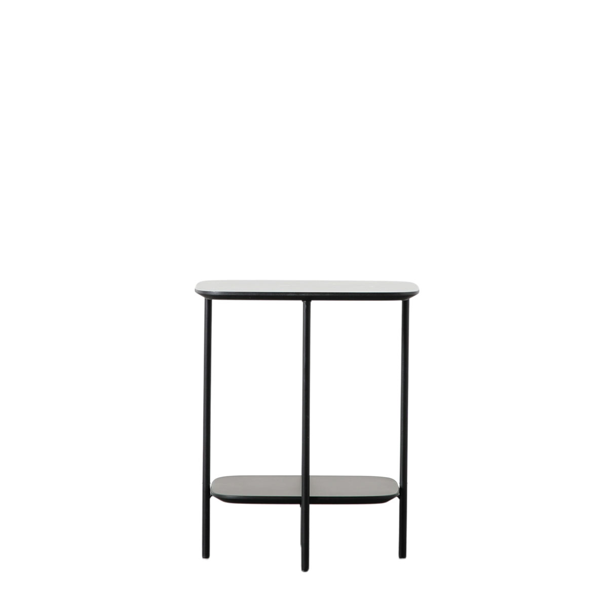 Ludworth Side Table Black Marble 450x450x550mm