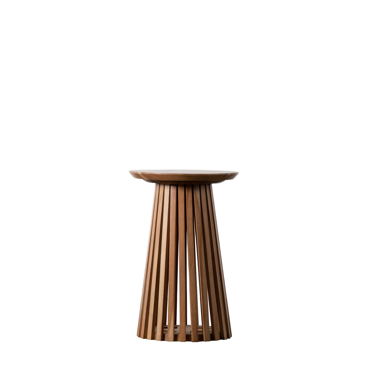 Brookland Slatted Side Table 400x400x600mm