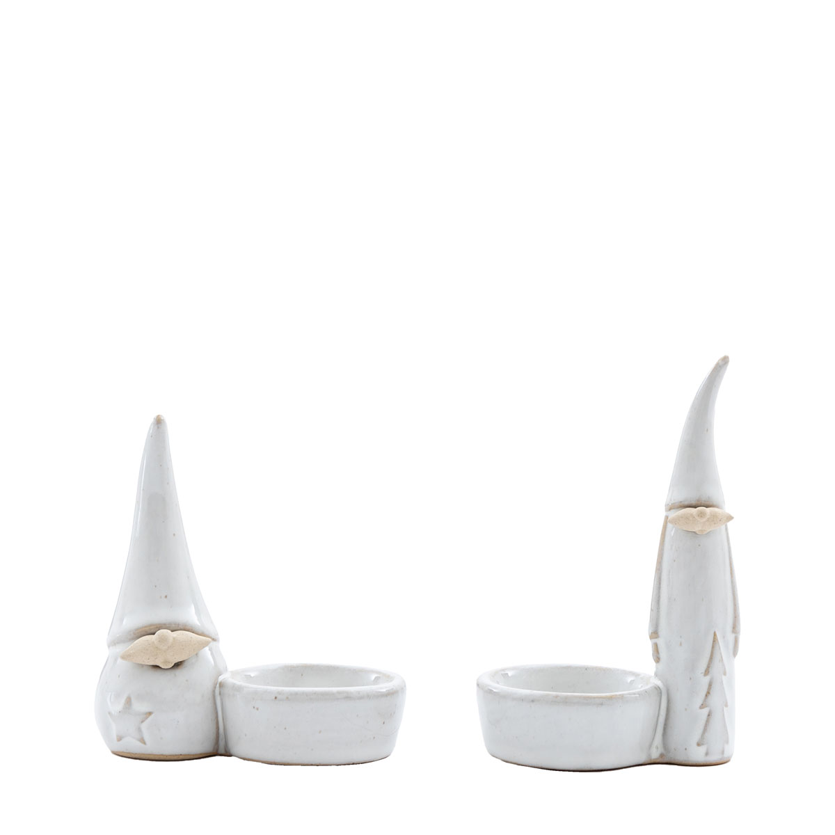 Santa Duo Tealight Holders 95x55x120mm