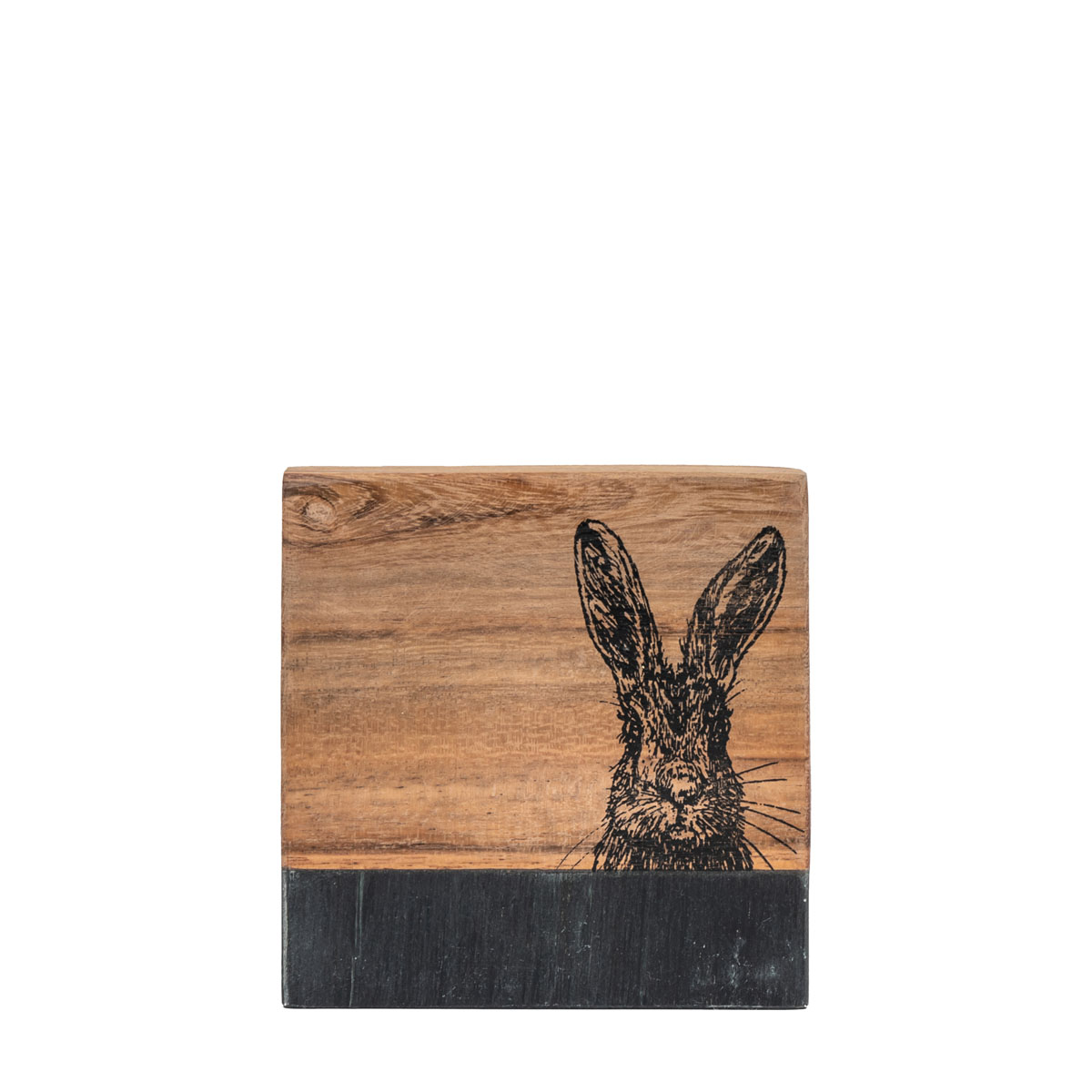 Hare Coasters Black Marble (Set of 4) 100x100x15mm