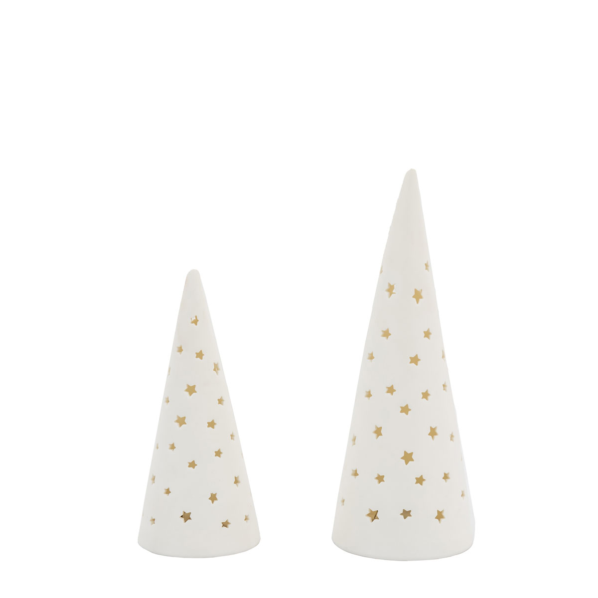 Twinkle Tree with LED White (Set of 2) 75x75x200mm