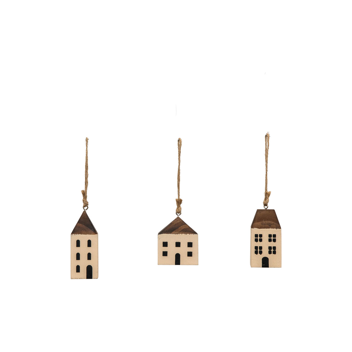 Hanging Houses (Set of 6) 55x45x80mm