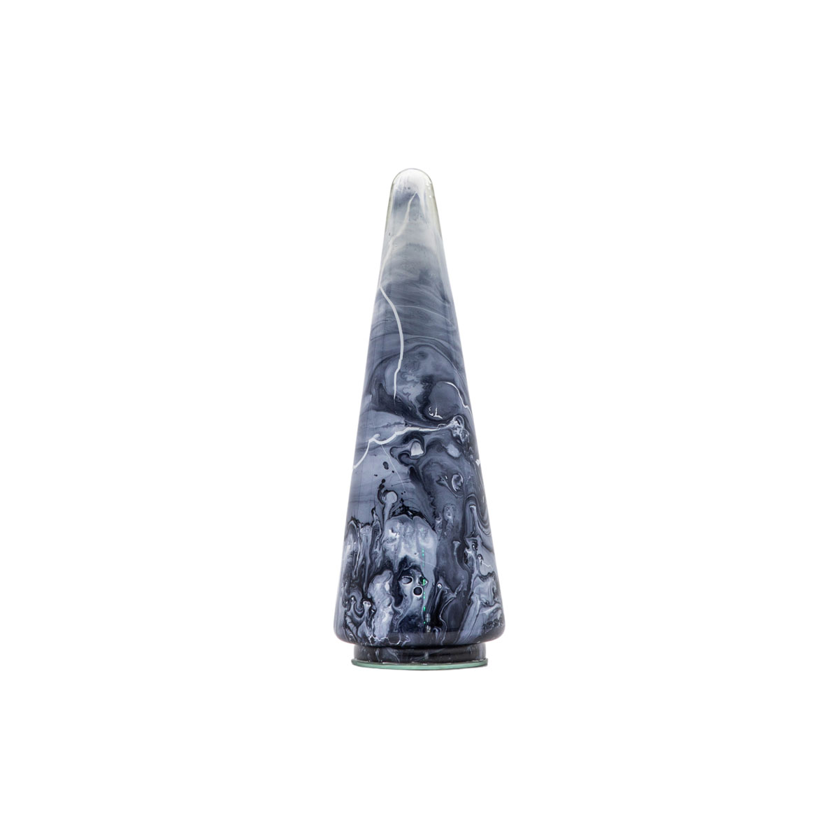 Marbled Tree Black Glass 100x100x275mm