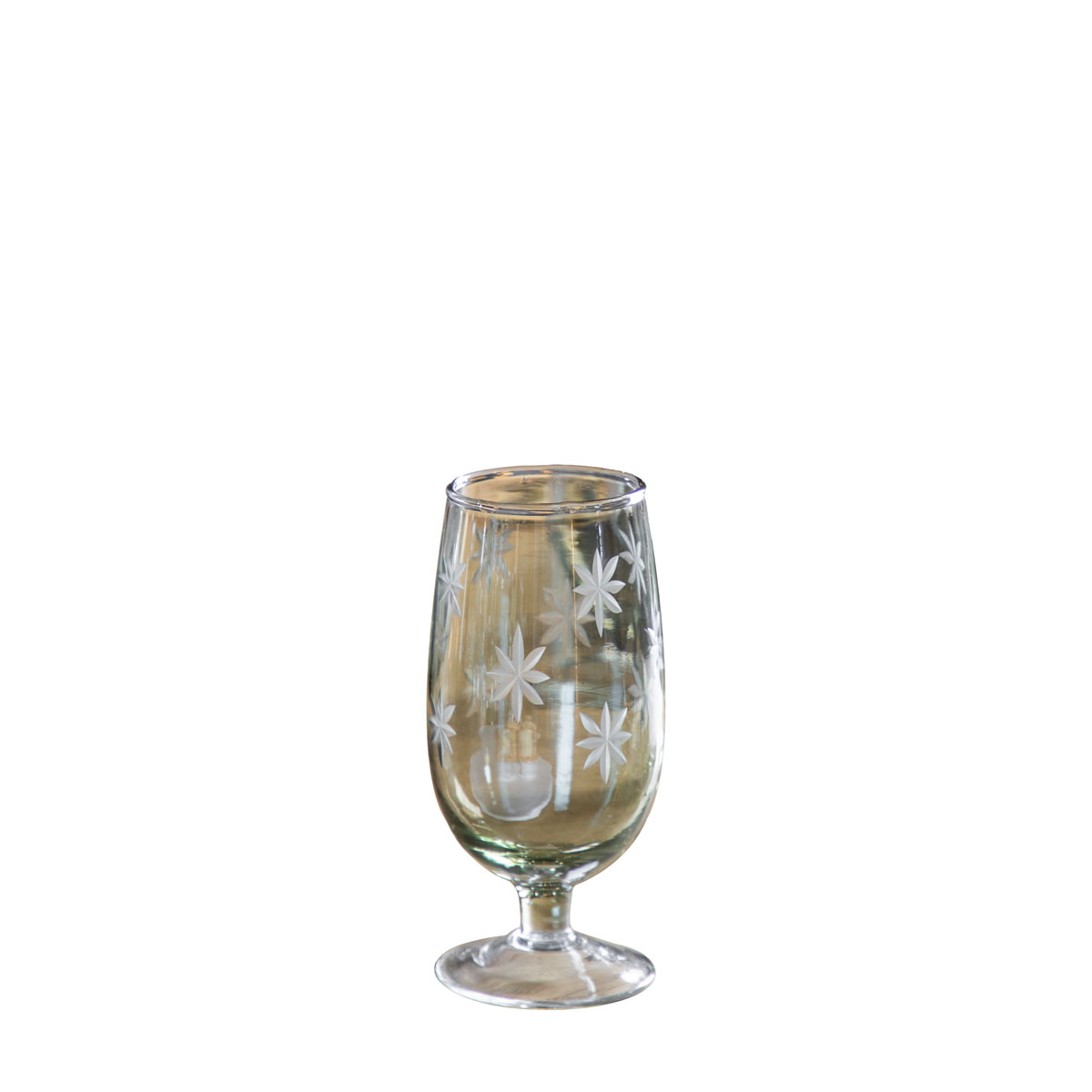Starry Footed Tumbler Green Lustre (4pk) D70x155mm