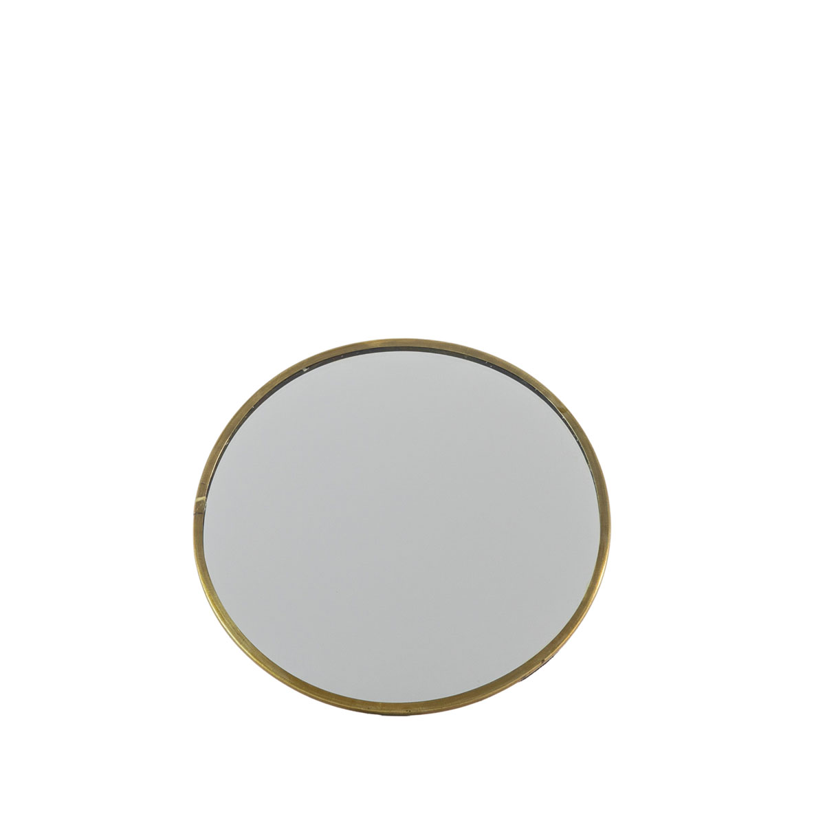 Nala Mirror with Stand Antique Brass D150mm