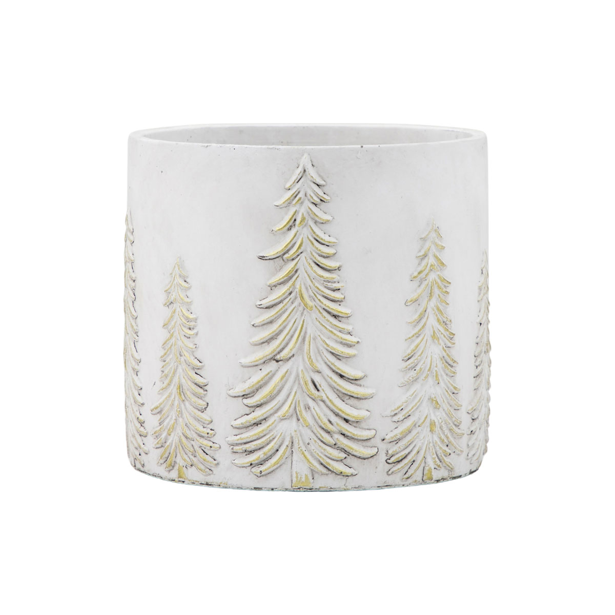 Forest Planter White & Gold 185x185x170mm