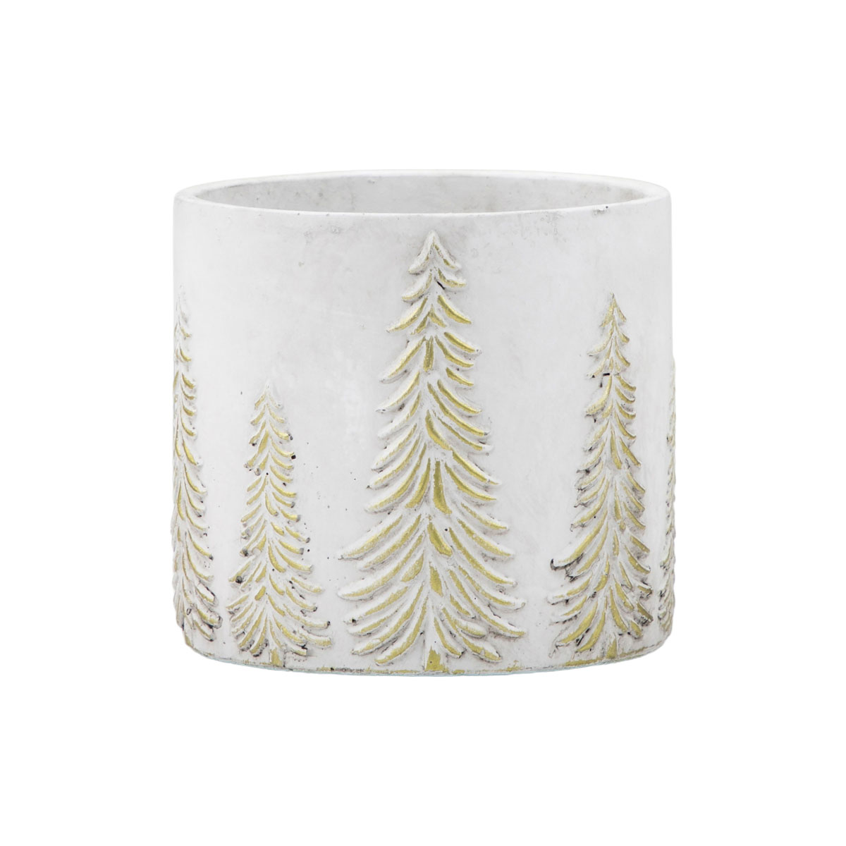 Forest Planter White & Gold 155x155x140mm