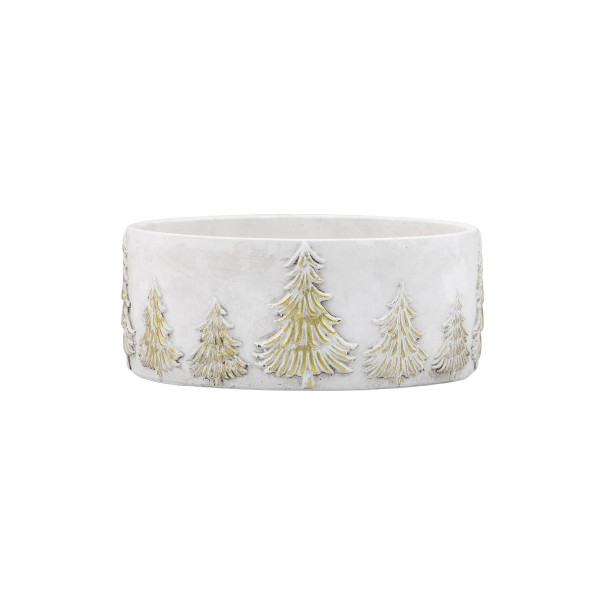 Forest Planter White & Gold 235x235x100mm