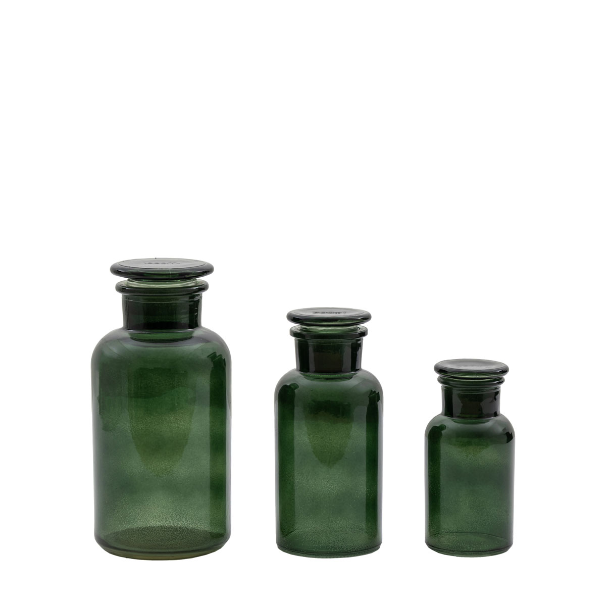 Apotheca Jar Green (Set of 3) 100x100x200mm