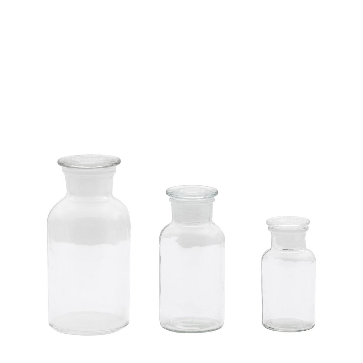 Apotheca Jar Clear (Set of 3) 100x100x200mm