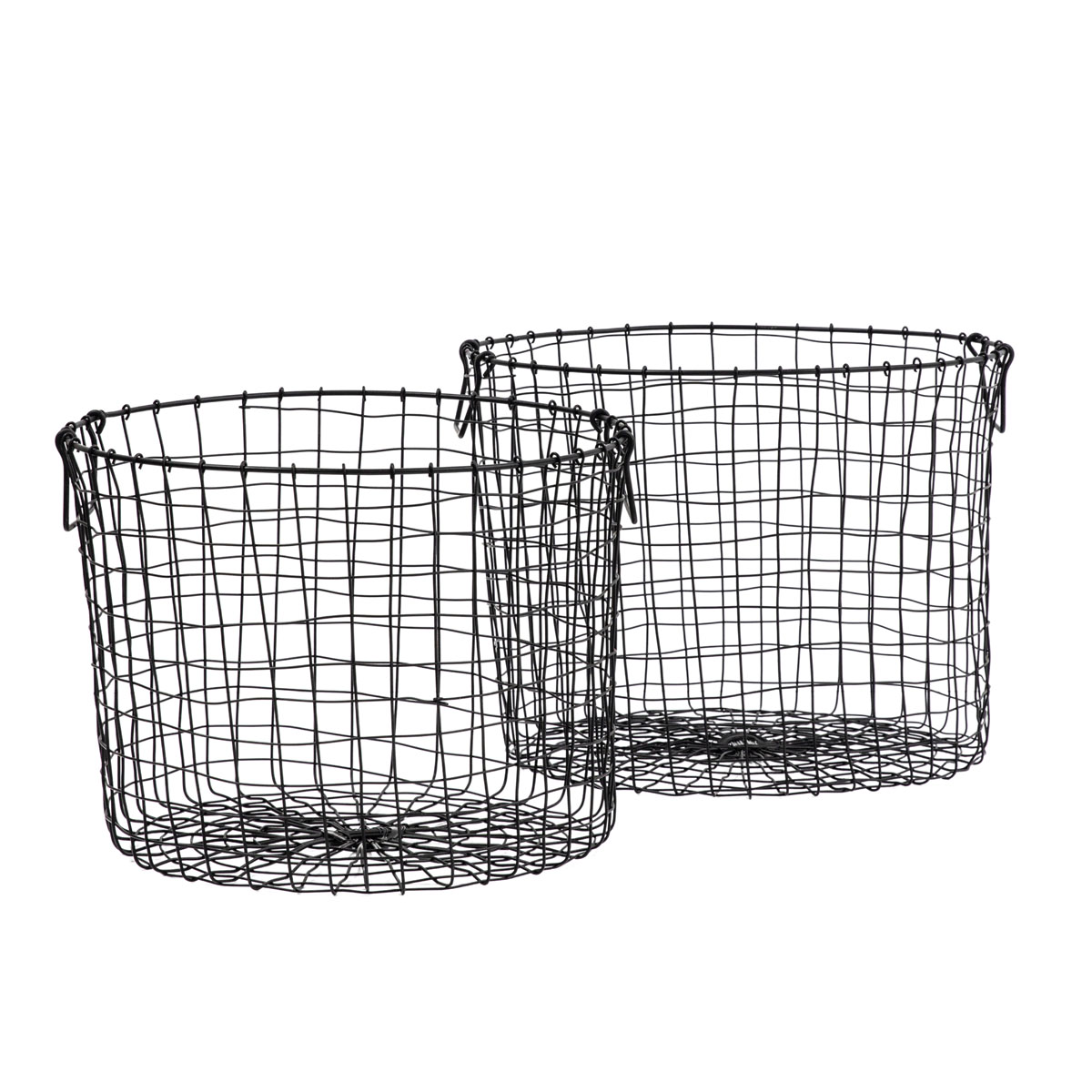 Perry Wire Baskets (Set of 2) Black 400x400x300mm
