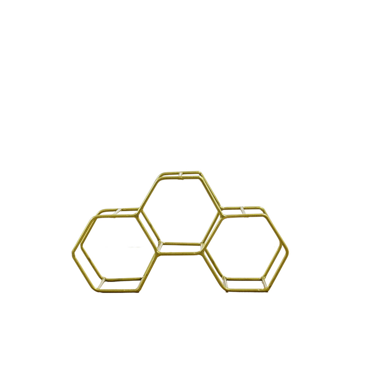 Honeycomb Wine Rack x3 Ant Brass 280x130x150mm