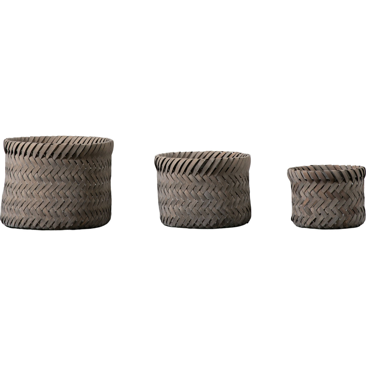 Charlbury Basket Grey (Set of 3) 400x400x300mm