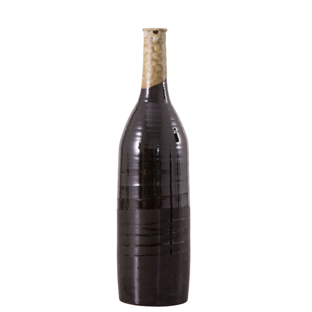 Robello Bottle Vase Lava Black 155x155x635mm