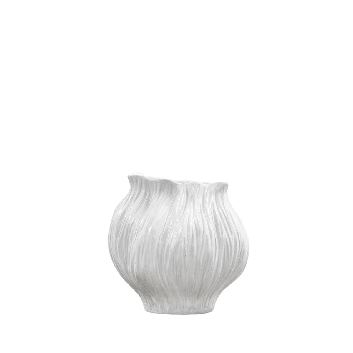 Flora Vase Medium White 210x190x210mm