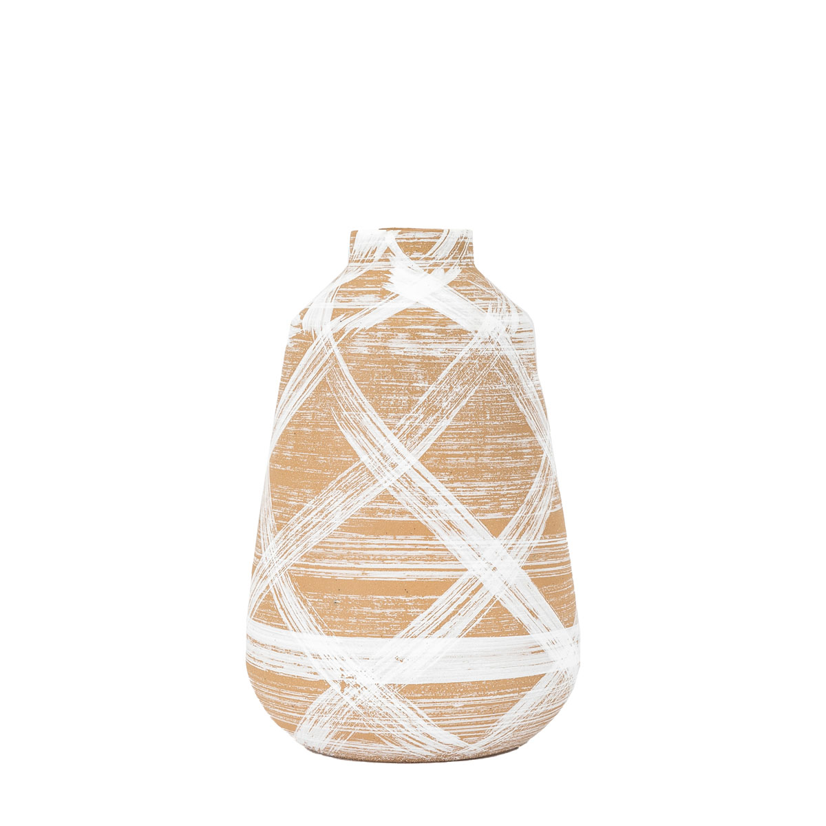 Tarka Vase Large Reactive BrownWhite 170x170x265mm