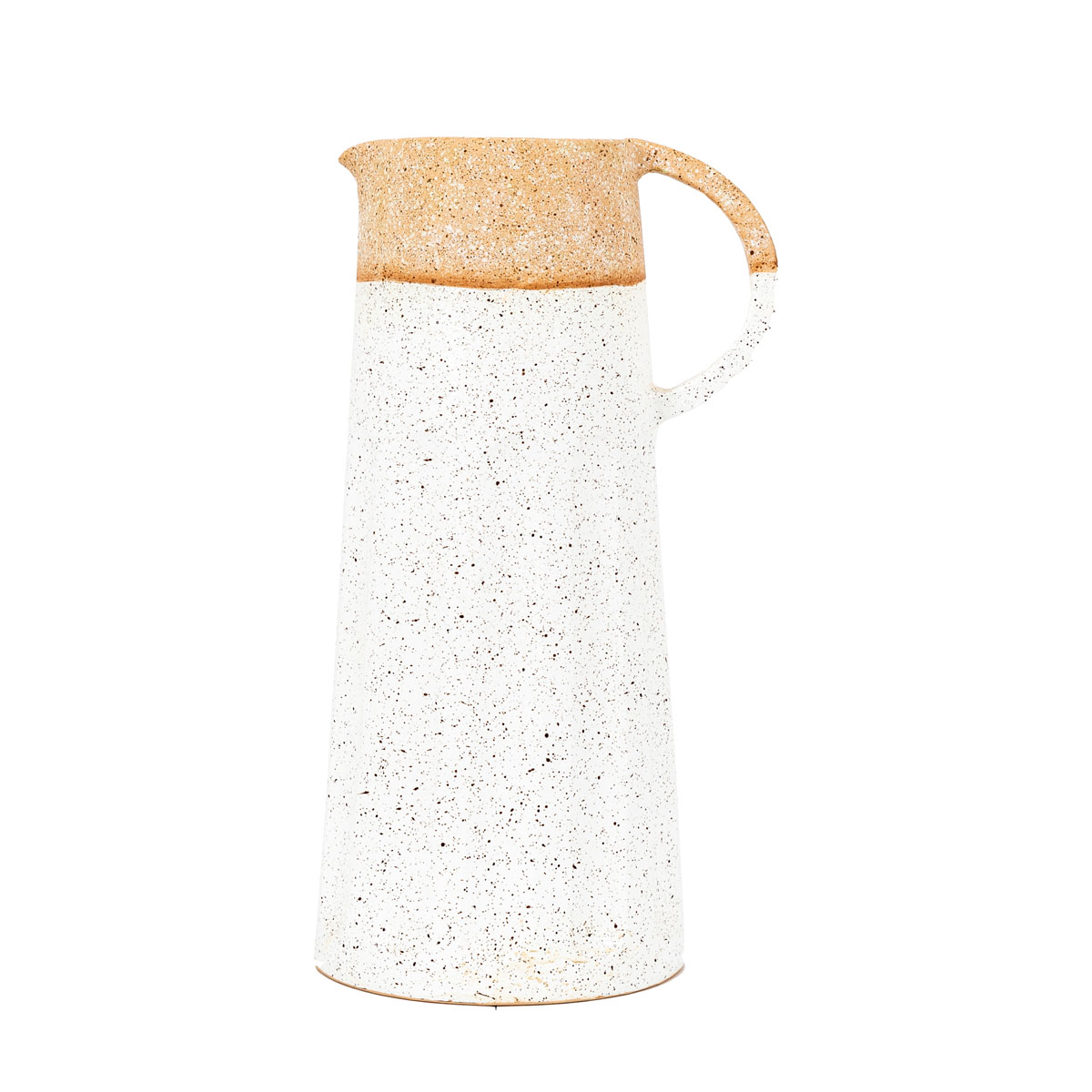 Callow Pitcher Vase White Natural 200x170x380mm