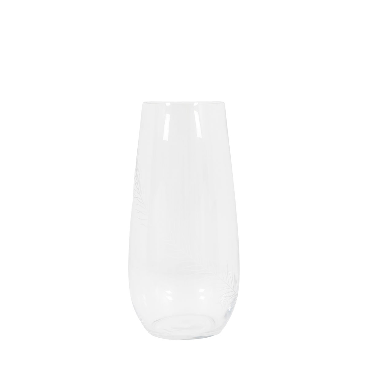 Feather Vase Large Clear 160x160x350mm