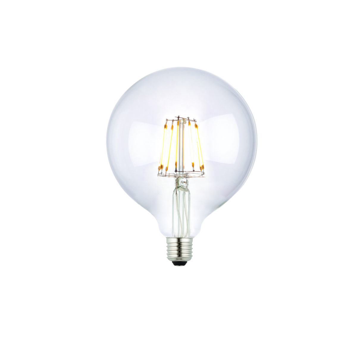 E27 LED Filament Globe 165x125mm Clear 6W