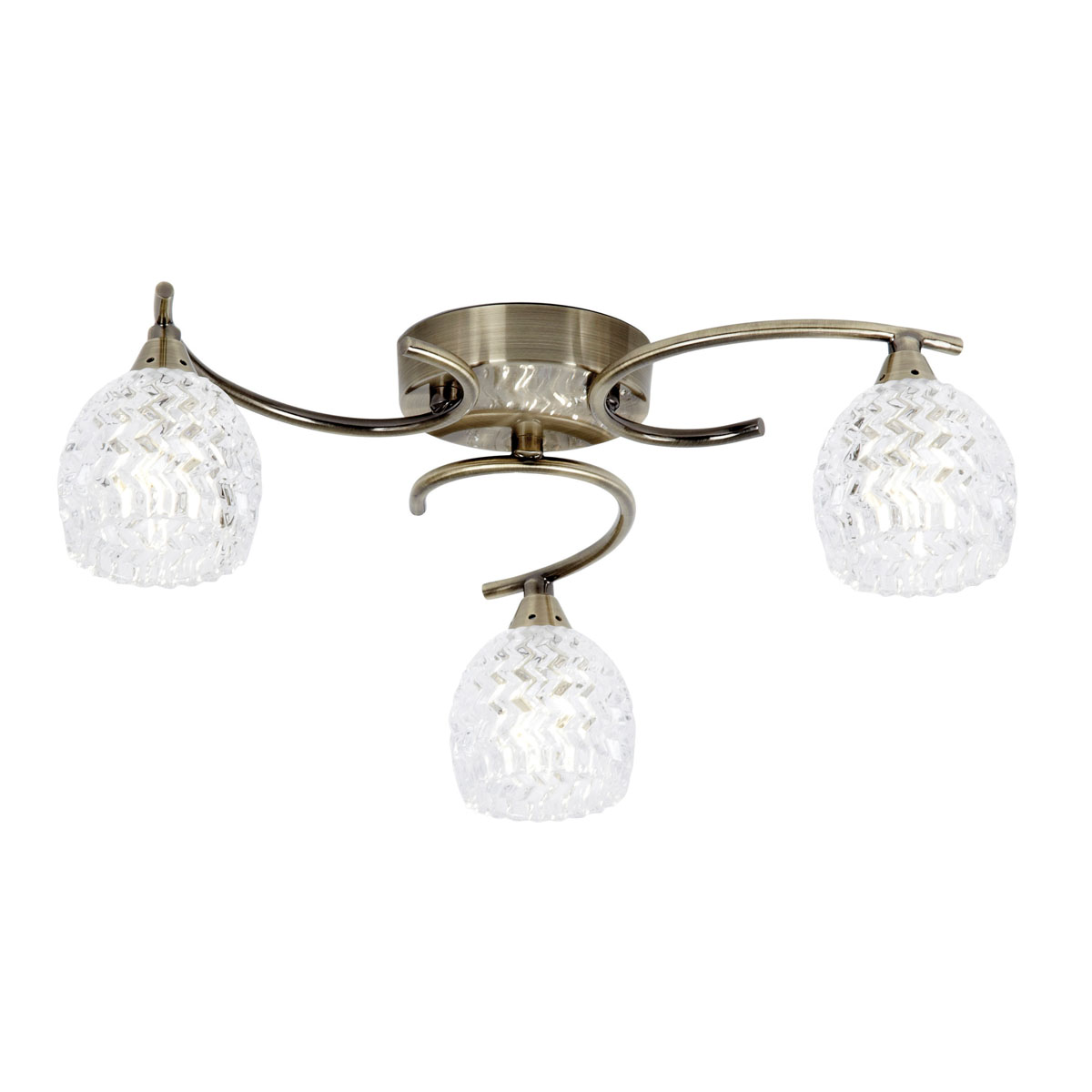 Boyer 3 Ceiling Lamp Antique Brass