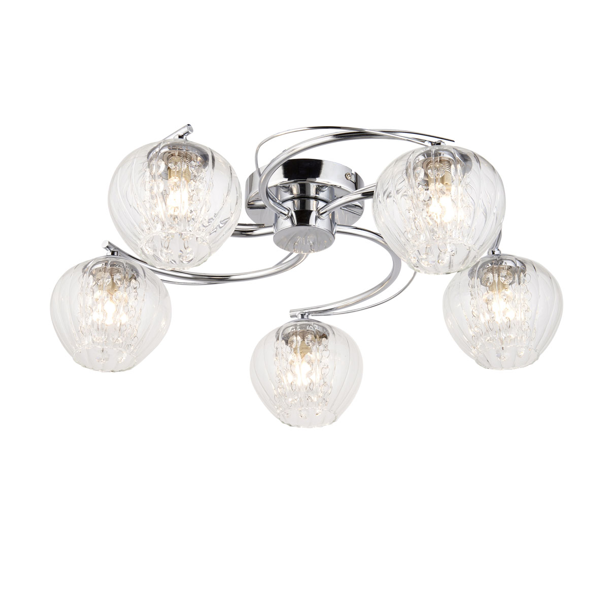 Mesmer 5 Ceiling Light Chrome