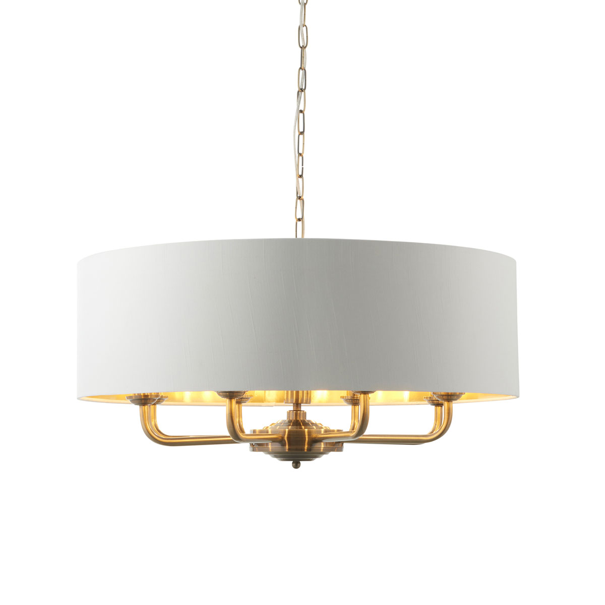 Highclere 8 Pendant Light Antique Brass 550-1730mm