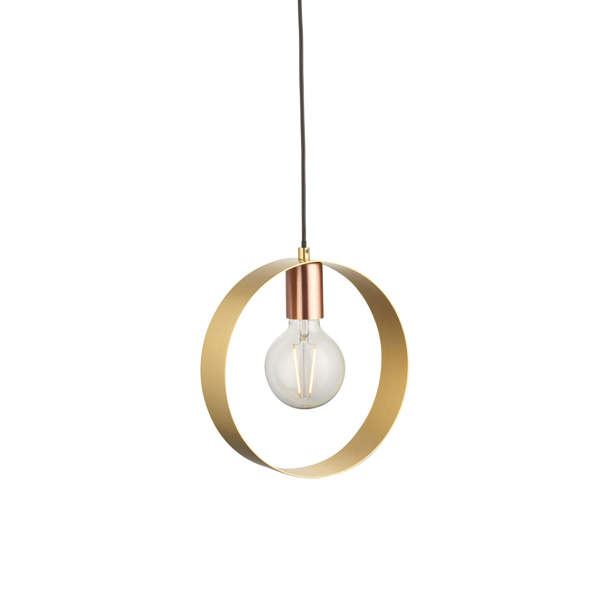 Hoop 1 Pendant Light Brushed Brass/Nickel/Copper