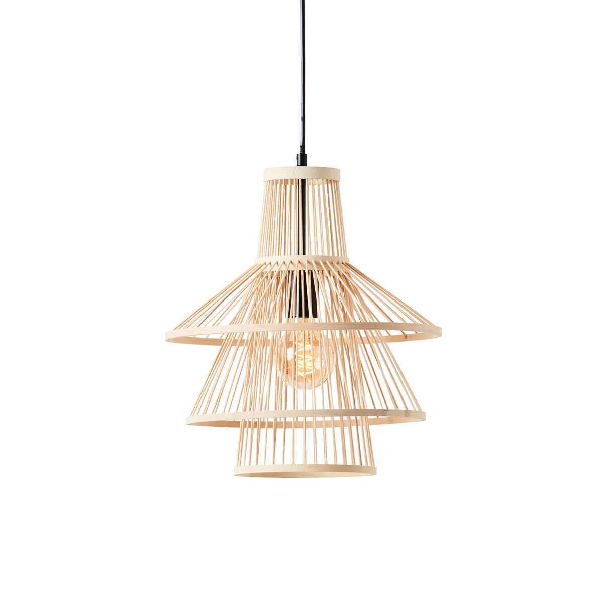 Minato 1 Pendant Light Natural Bamboo