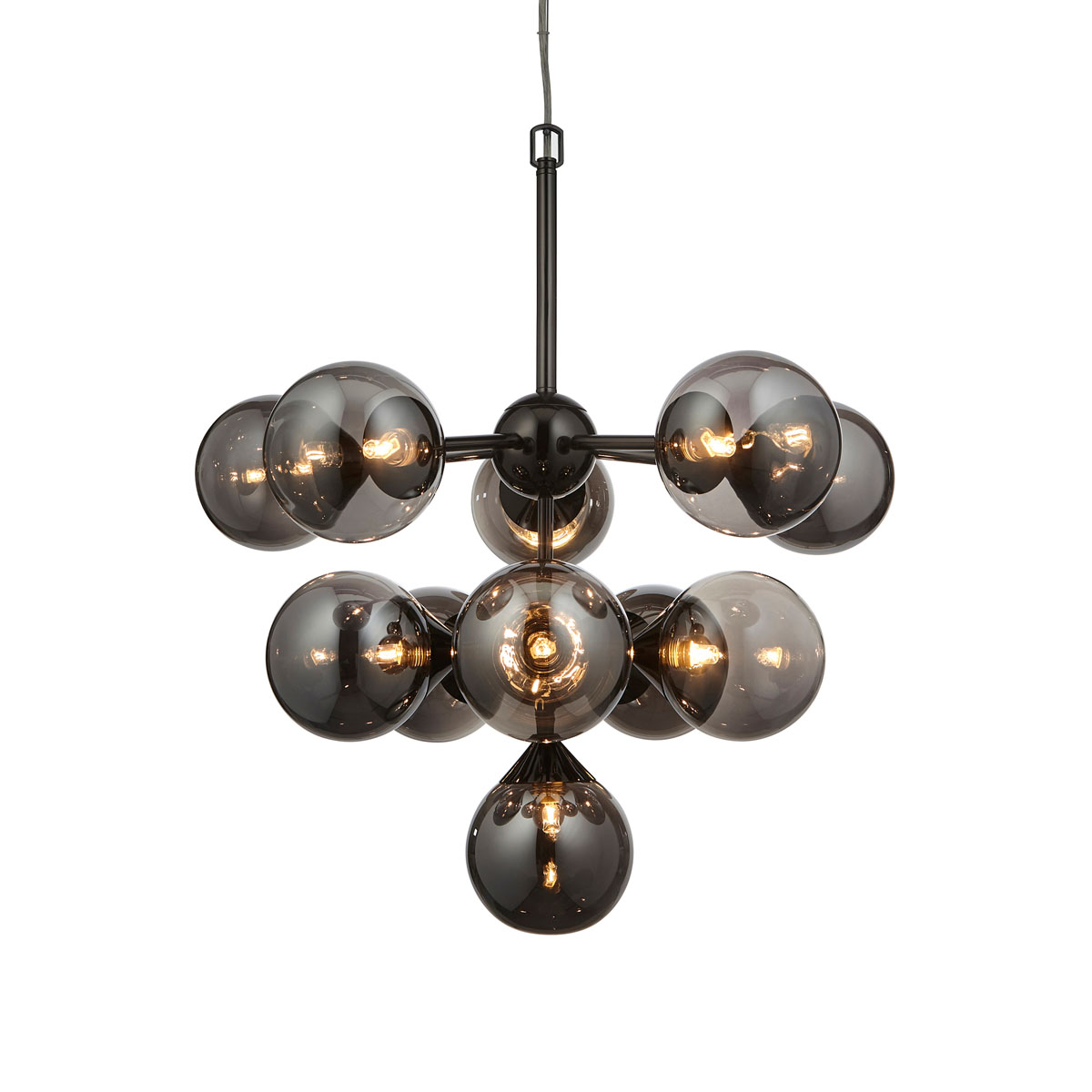 Oscar 11 Pendant Light Black Chrome