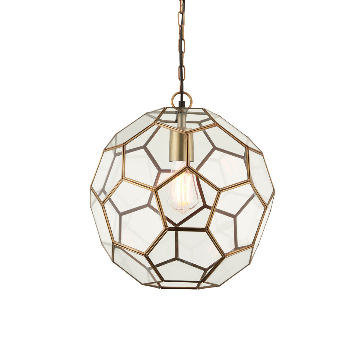 Miele 1 Pendant Light Antique Brass