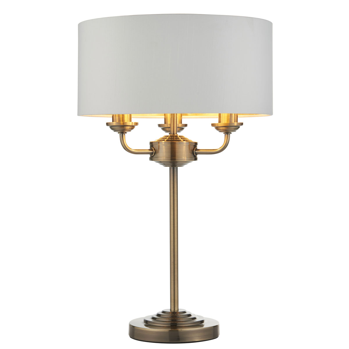 Highclere 3 Table Lamp Antique Brass