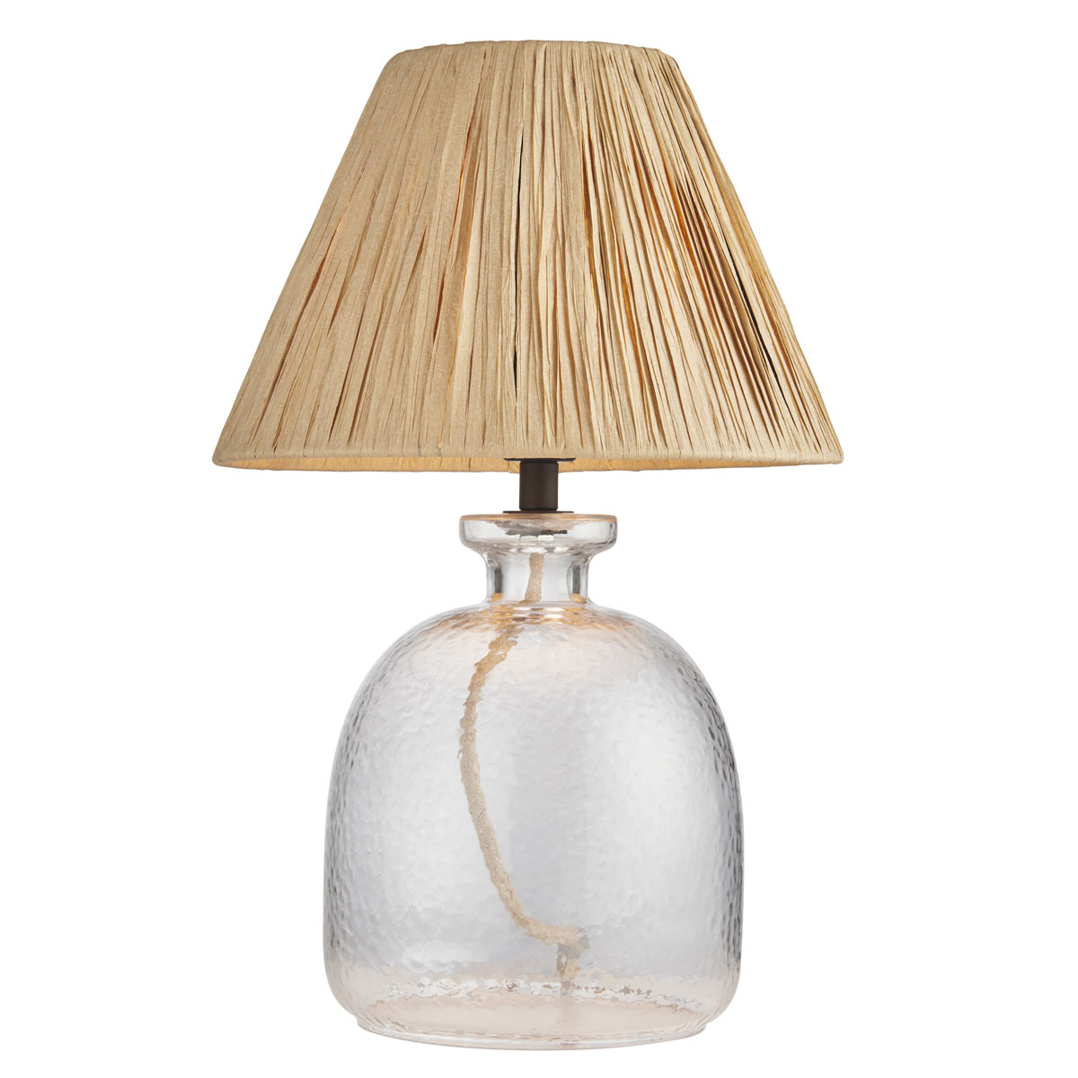 Lyra Table Lamp Clear / Natural Raffia