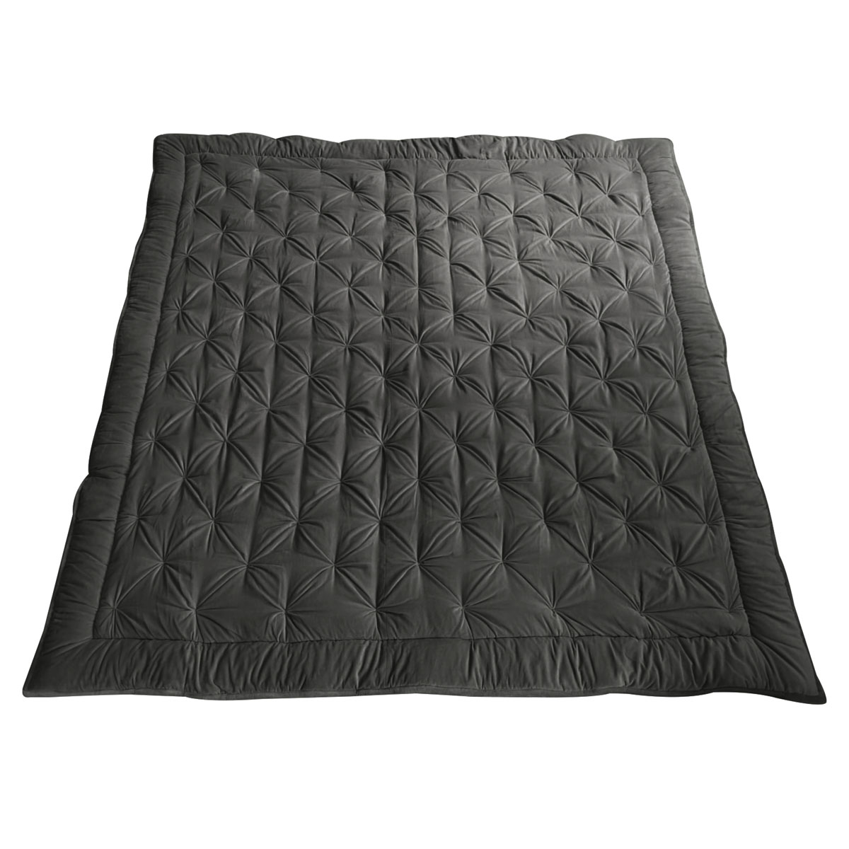Opulent Velvet Bedspread Charcoal 2200x2400mm