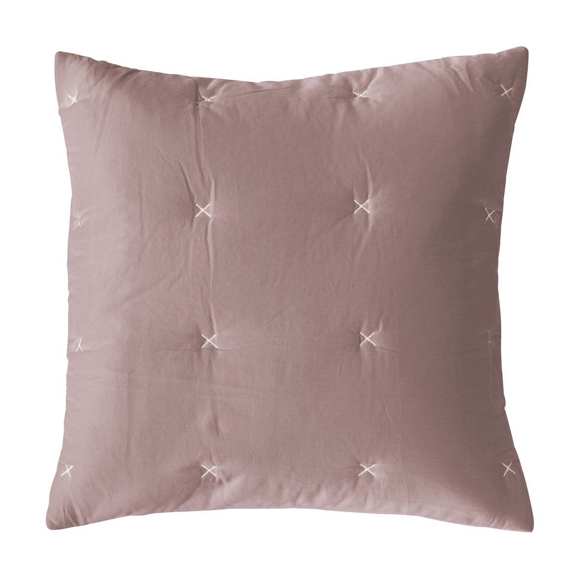 Cotton Stitch Cushion White Blush 450x450mm