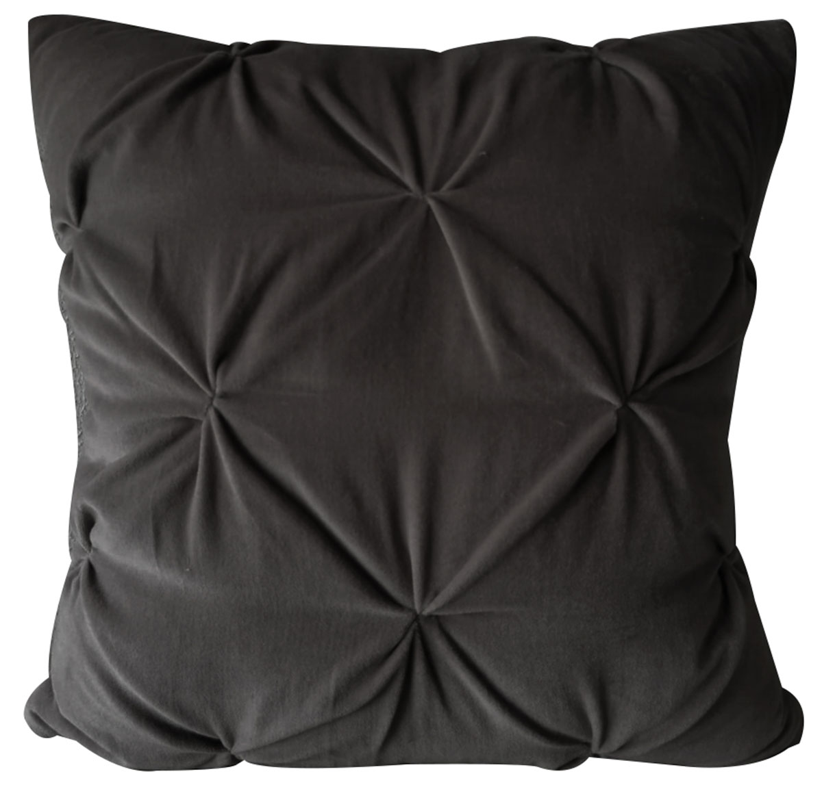 Opulent Velvet Cushion Charcoal 450x450mm