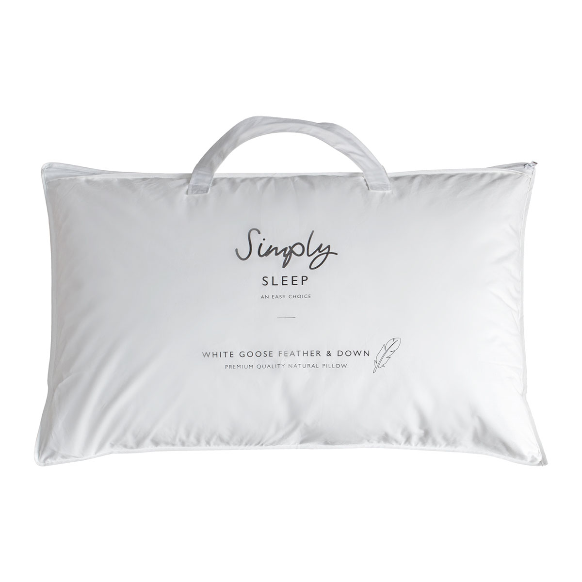SS White Goose Feather & Down Pillow 480x740mm